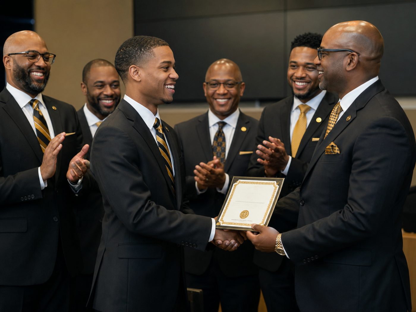 Young men in mentorship program