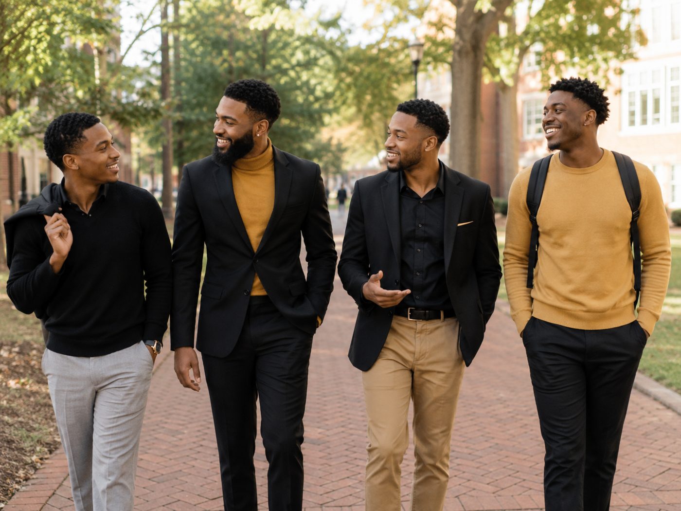Brothers at a community event
