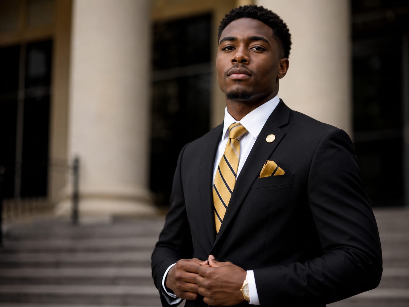 Scholarship recipient with chapter brothers