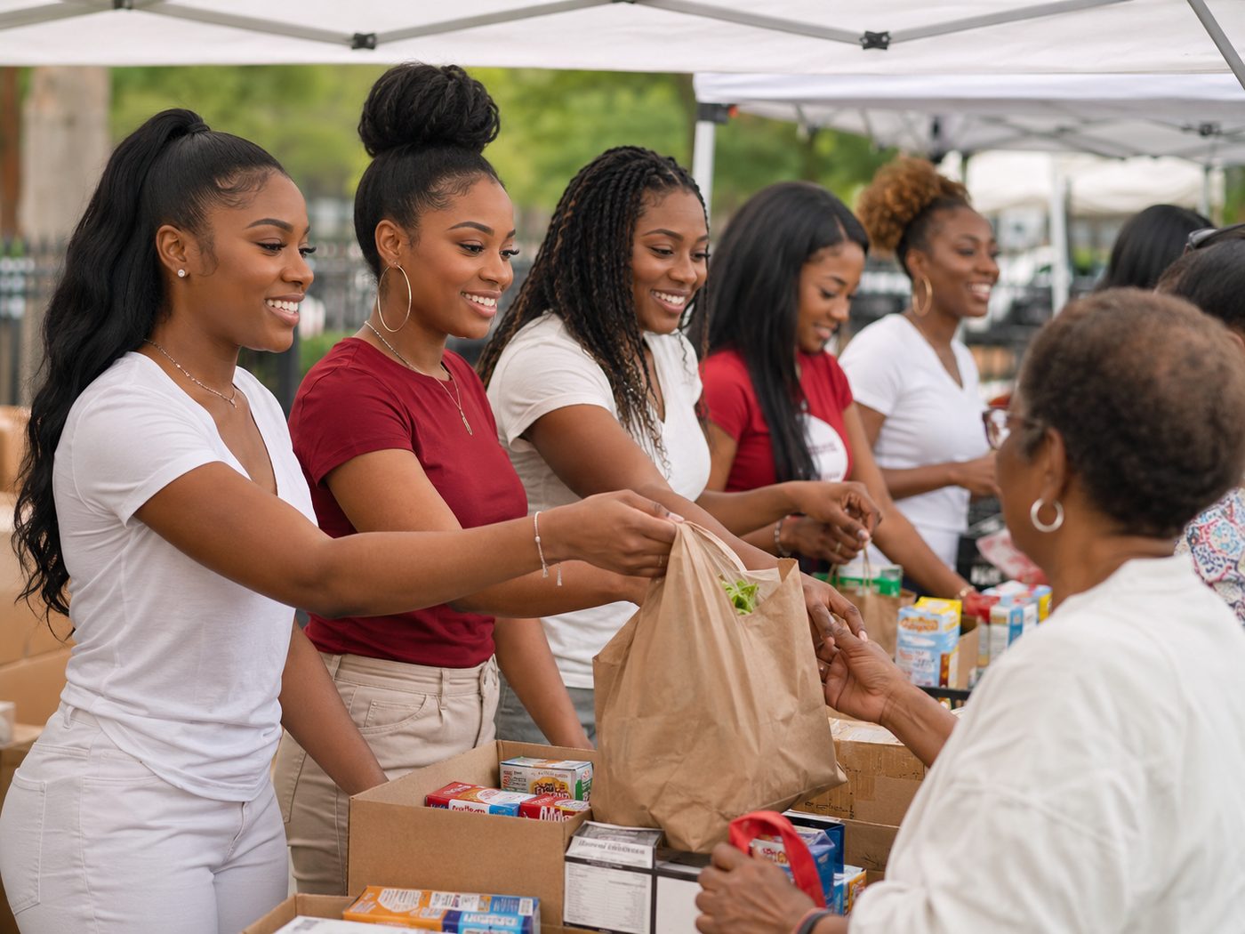 Delta Sigma Theta sorority members