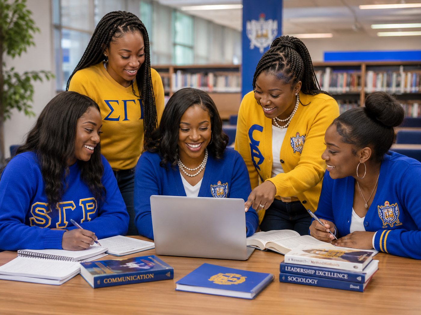 Chapter sisters at community event